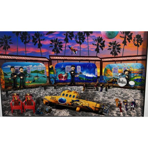 RALPH RANKIN Urban Surrealist SIGNED Digital Art Print - The Beatles. Pre Owned - Picture 2 of 11